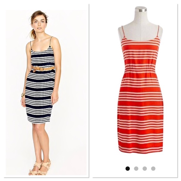 J. Crew Dresses & Skirts - J.Crew Silk striped Blouson Midi Casual Dress